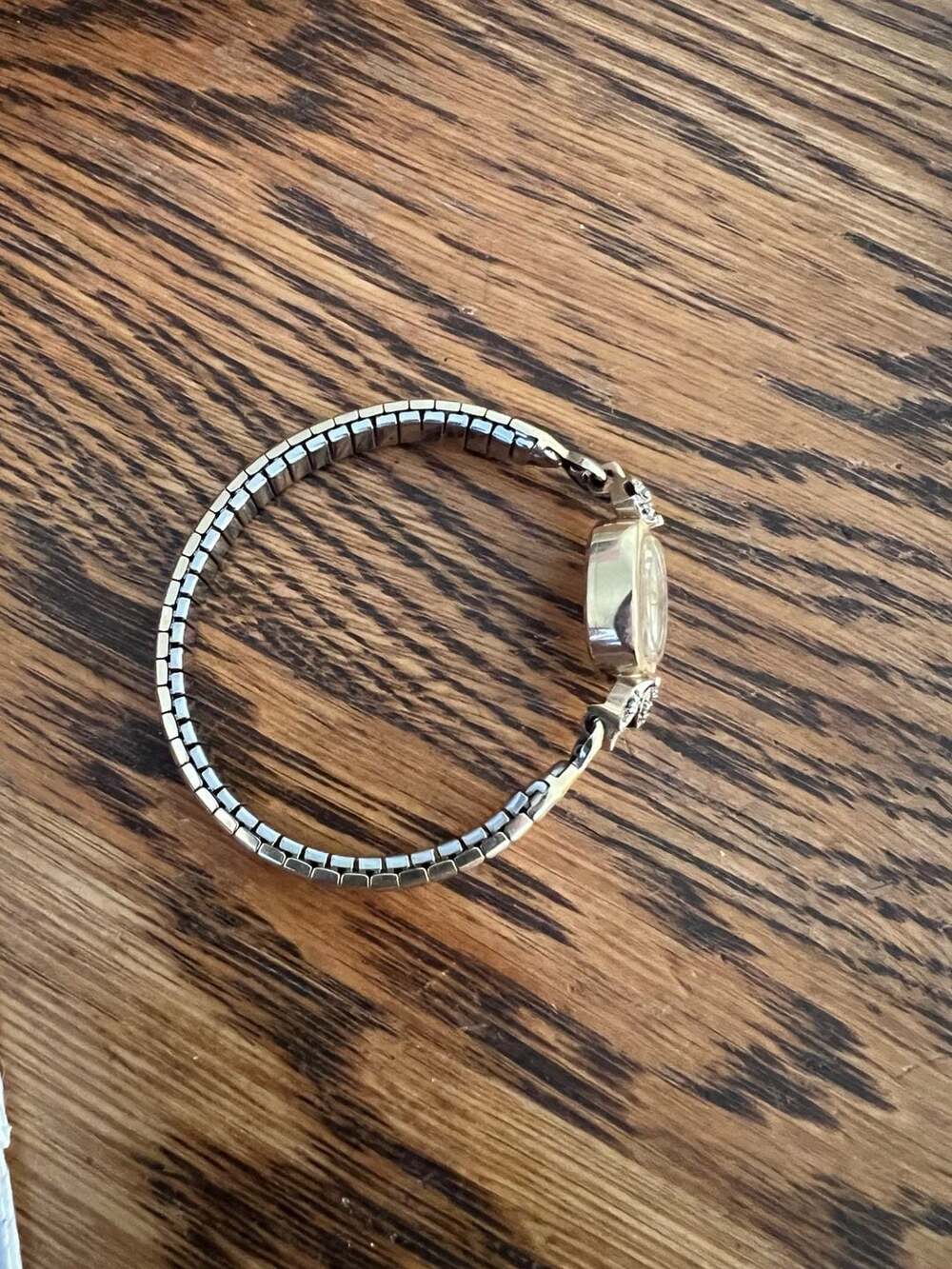 Benrus 14K Gold Ladies Cocktail Watch Oval Face Expansion Band